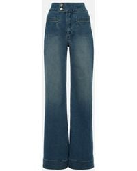 FRAME - Le Hardy High-rise Wide-leg Jeans - Lyst