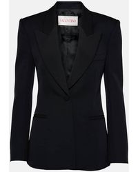 Valentino - Double-breasted Wool Blazer - Lyst