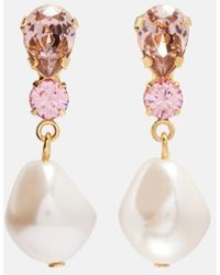 Jennifer Behr - Kristina-Plated Drop Earrings - Lyst