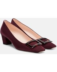 Roger Vivier - Belle Vivier 45 Suede Pumps - Lyst