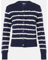 Polo Ralph Lauren - Cardigan De Cachemir Y Lana A Rayas - Lyst