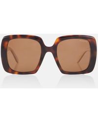 Moncler - Occhiali Da Sole Oversize Blanche - Lyst