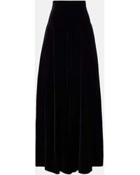 Max Mara - Cotton Velvet Maxi Skirt - Lyst