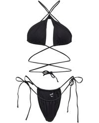 The Attico Multi-strap Bikini - Black