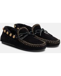Isabel Marant - Fitza Studded Suede Loafers - Lyst
