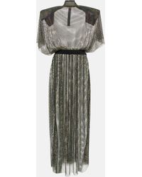 Dolce & Gabbana - Embellished Mesh Maxi Dress - Lyst
