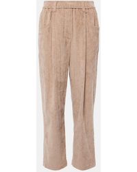 Brunello Cucinelli - Pleated Straight Pants - Lyst