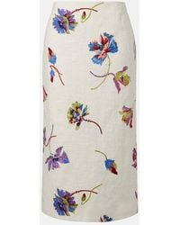 La DoubleJ - Floral Cotton Pencil Skirt - Lyst