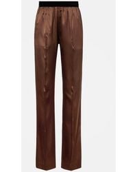 Tom Ford - Silk-Blend Straight Pants - Lyst