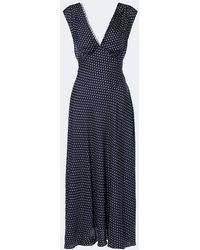 Doen - Tahlia Polka Dot Silk-Blend Midi Dress - Lyst