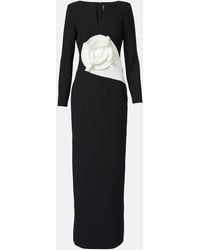 Roland Mouret - Floral-Applique Crepe Gown - Lyst