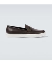 Manolo Blahnik - Ellis Leather Boat Shoes - Lyst