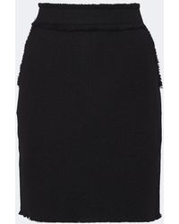 Max Mara - Virgin Wool Jersey Miniskirt - Lyst