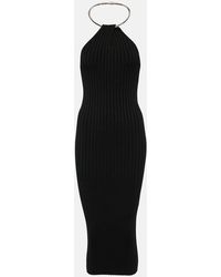 Galvan London - Rhea Metallic-knit Midi Dress - Lyst