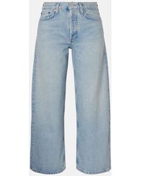 Agolde - Arc Cropped Mid-Rise Wide-Leg Jeans - Lyst