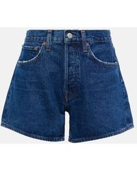 Agolde - Parker Long High-Rise Denim Shorts - Lyst