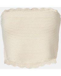 Posse - Dylan Crochet Crop Top - Lyst