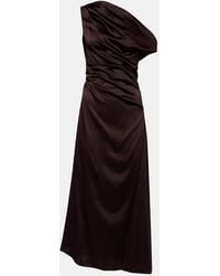 STAUD - Phare Silk-Blend Satin Cocktail Dress - Lyst