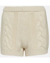Magda Butrym - Cable-Knit Cashmere Shorts - Lyst