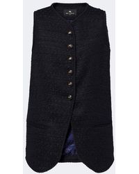 Etro - Wool-Blend Vest - Lyst