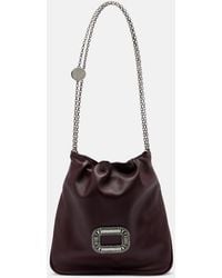 Roger Vivier - Pilgrim Mini Leather Bucket Bag - Lyst