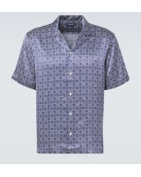 Frescobol Carioca - Roberto Printed Silk Bowling Shirt - Lyst