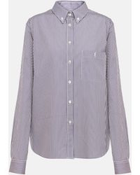 Saint Laurent - Striped Cotton Shirt - Lyst