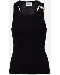 Jean Paul Gaultier - Piercing Cotton Jersey Tank Top - Lyst
