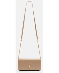 Saint Laurent - Cassandre Leather Phone Pouch - Lyst