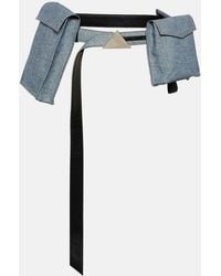 The Attico - Denim And Leather Belt With Pockets - Lyst