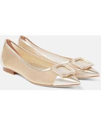 Malone Souliers - Lina Crystal-Embellished Ballet Flats - Lyst