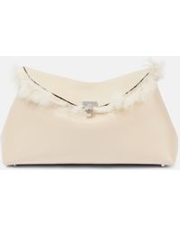 TOTEME - Clutch T-Lock Aus Leder Mit Shearling - Lyst