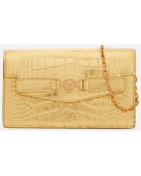 Versace - Medusa '95 Metallic Leather Shoulder Bag - Lyst