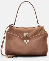 Balenciaga - Rodeo Small Suede Tote Bag - Lyst
