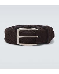 Brioni - Braided Suede Belt - Lyst