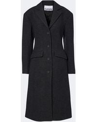 Ganni - Wool And Cashmere-Blend Coat - Lyst