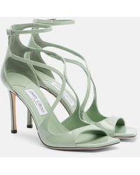 Jimmy Choo - Azia Patent Leather Sandals - Lyst