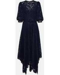 Costarellos - Belted Lace Midi Dress - Lyst