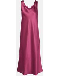 Max Mara - Banjo Silk Satin Midi Dress - Lyst