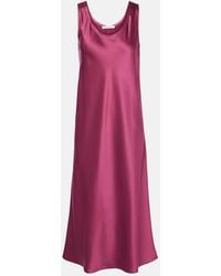 Max Mara - Robe Midi Banjo En Satin De Soie - Lyst