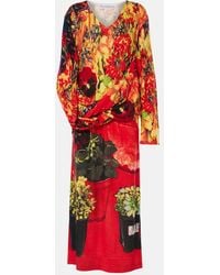JW Anderson - Asymmetric Draped Wool-Blend Maxi Dress - Lyst