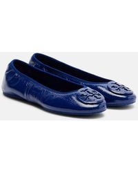 Tory Burch - Reva Travel Leather Ballet Flats - Lyst