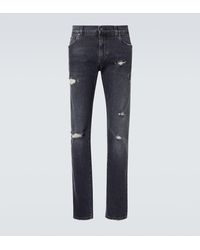 Dolce & Gabbana - Jeans Skinny De Tiro Medio - Lyst