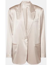 The Sei - Oversized Silk Satin Blazer - Lyst