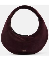 KHAITE - Olivia Mini Suede Top-Handle Bag - Lyst