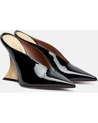 Paris Texas - Nina 105 Patent Leather Wedge Mules - Lyst