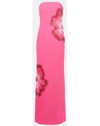 Rebecca Vallance - Layana Embellished Strapless Gown - Lyst