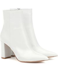 Gianvito Rossi Stivaletti Piper 85 in pelle - Bianco