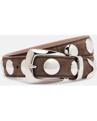 KHAITE - Benny Studded Leather Belt - Lyst
