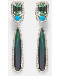 Marina B - Quarta 18Kt Drop Earrings With Diamonds And Gemstones - Lyst